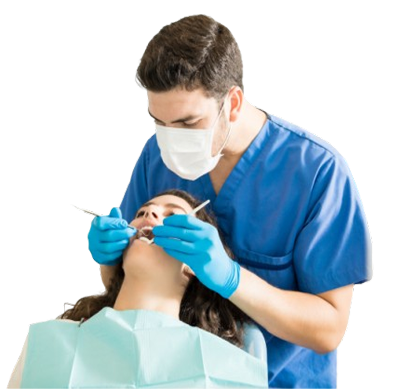 Dental clinician providing patient care